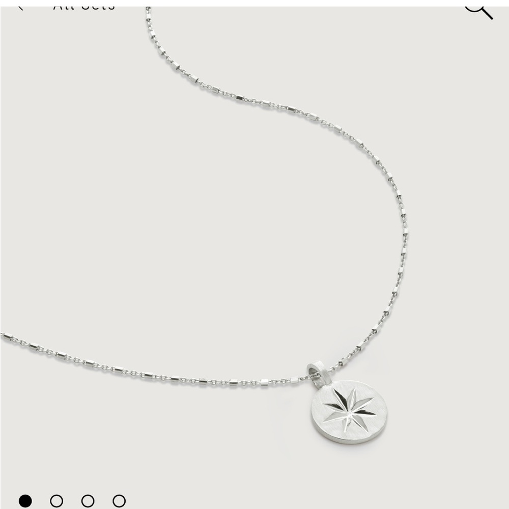 Monica Vinader NEW Guiding Star Station Chain Necklace